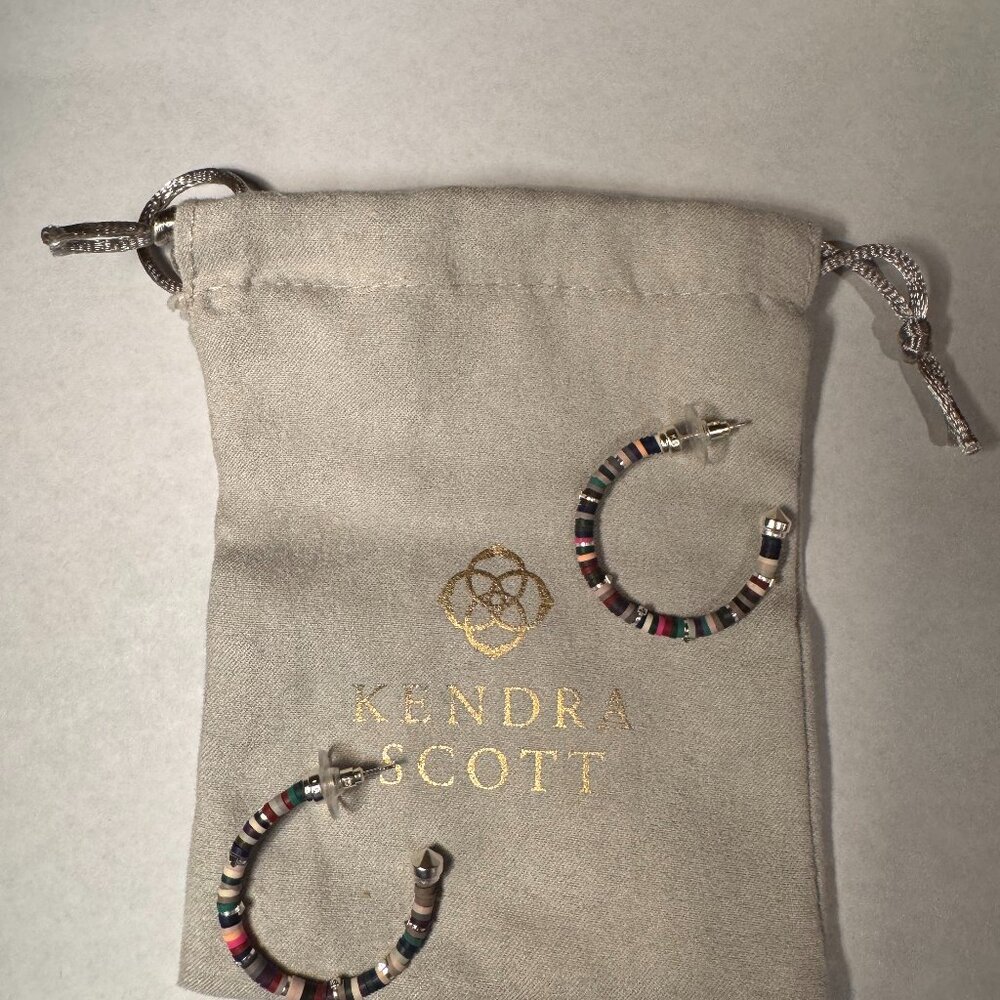 Large Kendra Scott multicolored hoops w/bag